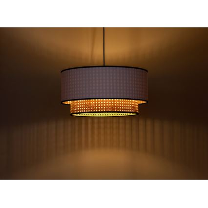 Duolla - Luster na sajli BOHO 1xE27/15W/230V pr. 45 cm bijela/ratan