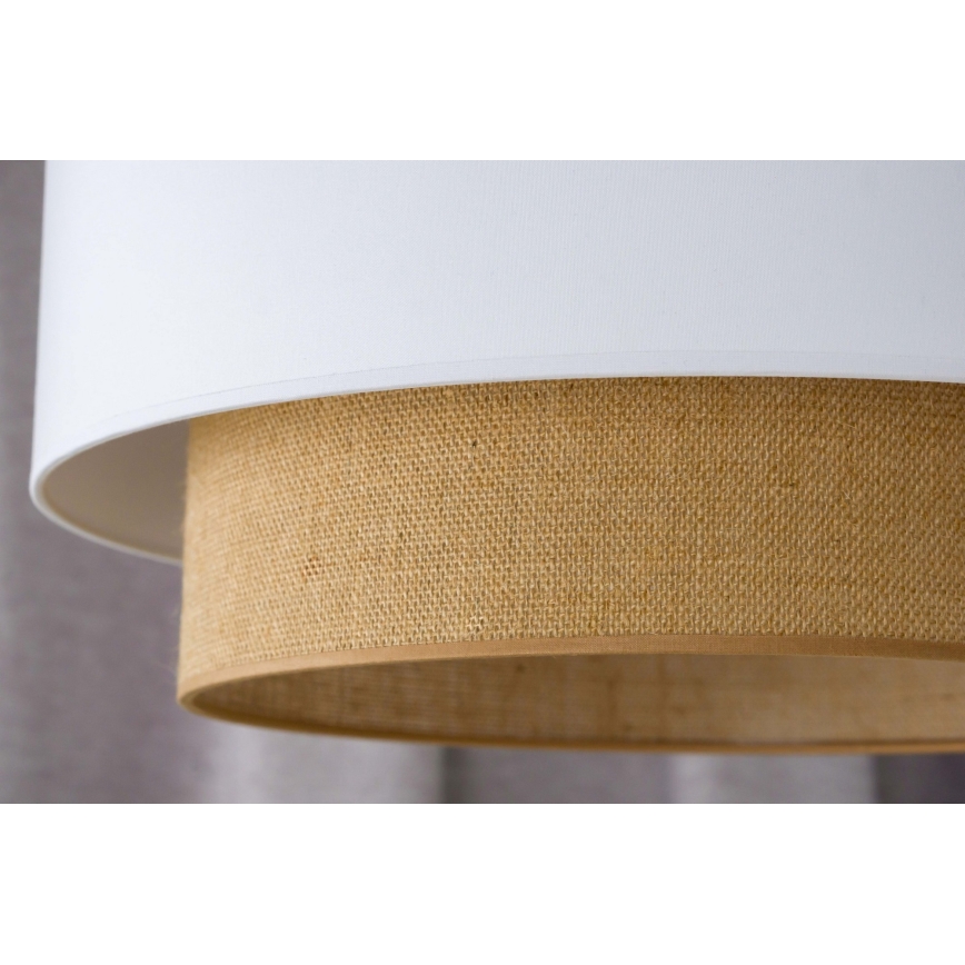 Duolla - Luster na sajli BOHO 1xE27/15W/230V pr. 45 cm bijela/smeđa