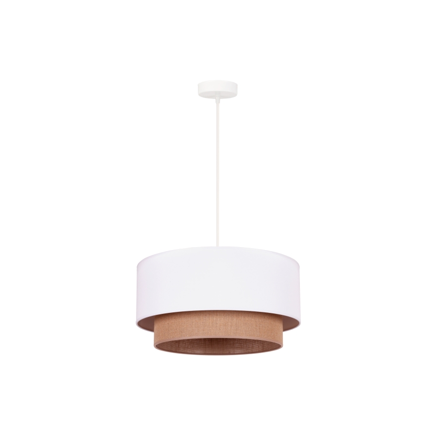 Duolla - Luster na sajli BOHO 1xE27/15W/230V pr. 45 cm bijela/smeđa