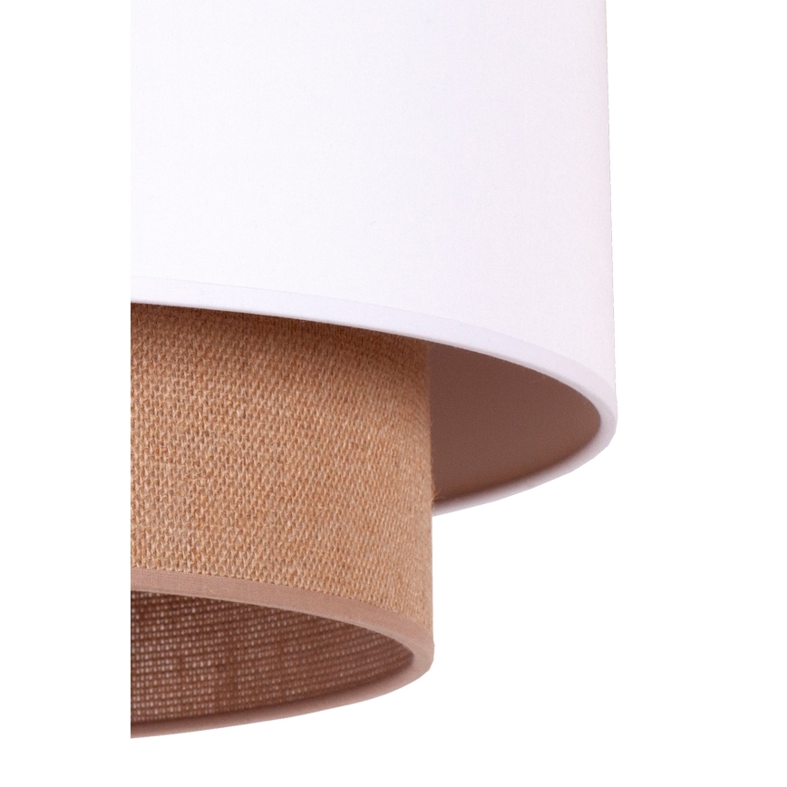 Duolla - Luster na sajli BOHO 1xE27/15W/230V pr. 45 cm bijela/smeđa