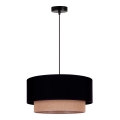 Duolla - Luster na sajli BOHO 1xE27/15W/230V pr. 45 cm crna/smeđa