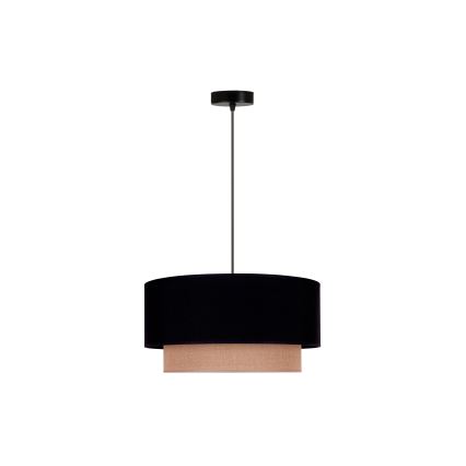 Duolla - Luster na sajli BOHO 1xE27/15W/230V pr. 45 cm crna/smeđa
