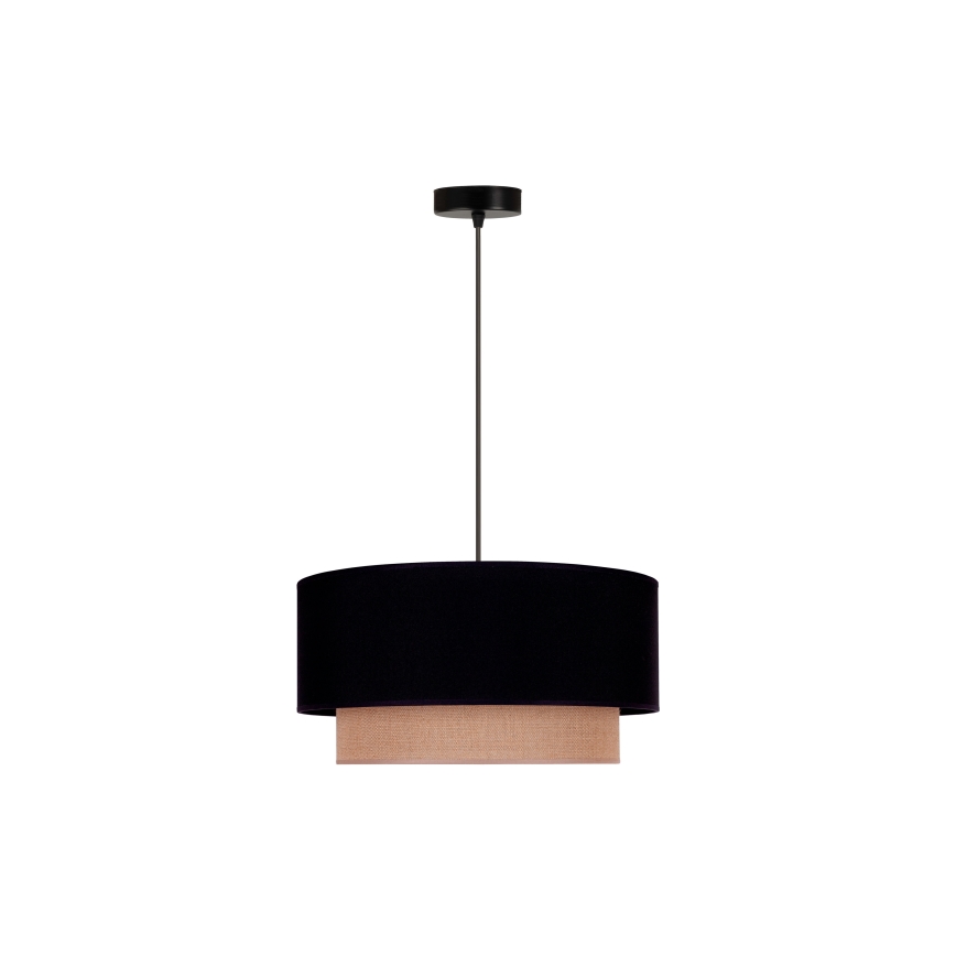 Duolla - Luster na sajli BOHO 1xE27/15W/230V pr. 45 cm crna/smeđa