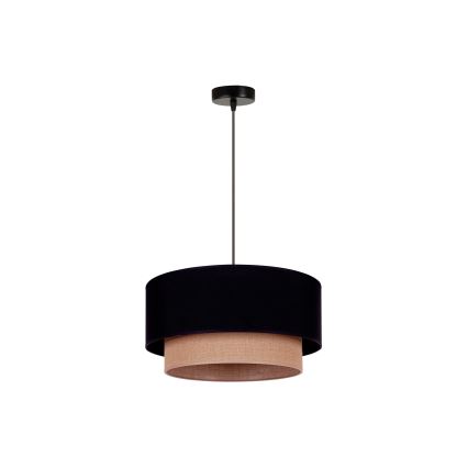 Duolla - Luster na sajli BOHO 1xE27/15W/230V pr. 45 cm crna/smeđa