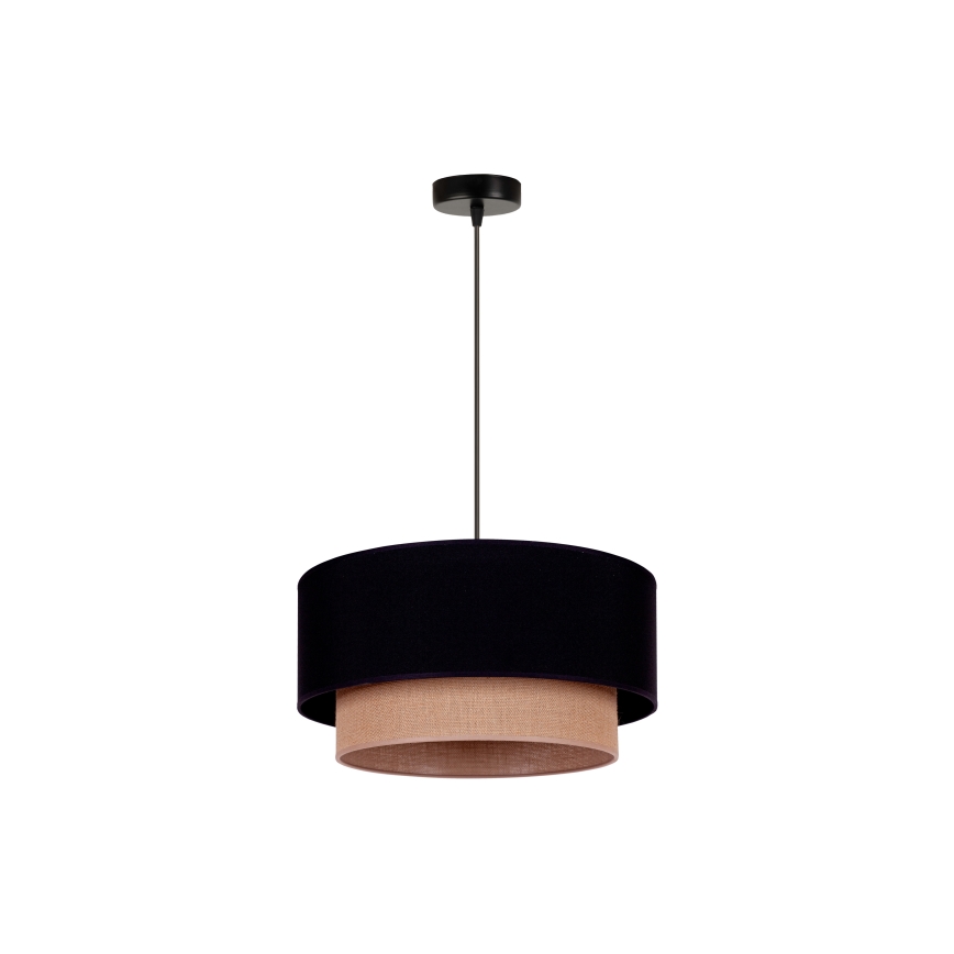 Duolla - Luster na sajli BOHO 1xE27/15W/230V pr. 45 cm crna/smeđa