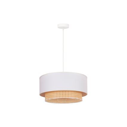 Duolla - Luster na sajli BOHO 1xE27/15W/230V pr. 45 cm krem/ratan