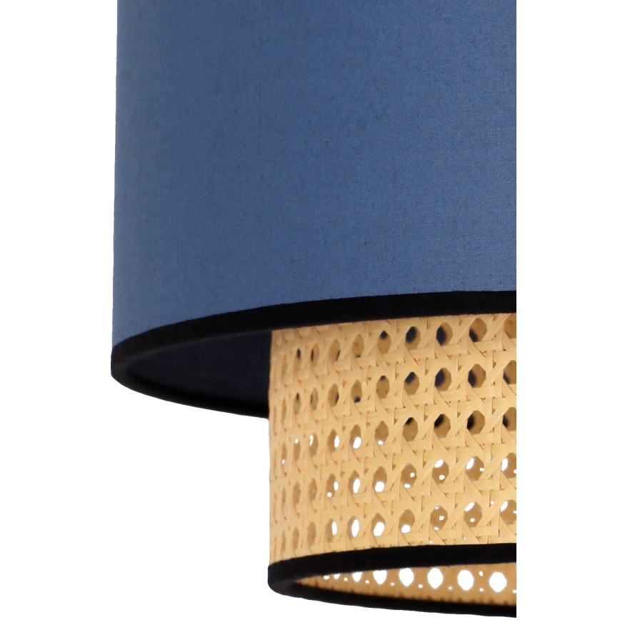 Duolla - Luster na sajli BOHO 1xE27/15W/230V pr. 45 cm plava/ratan