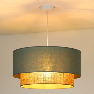 Duolla - Luster na sajli BOHO 1xE27/15W/230V pr. 45 cm zelena/smeđa