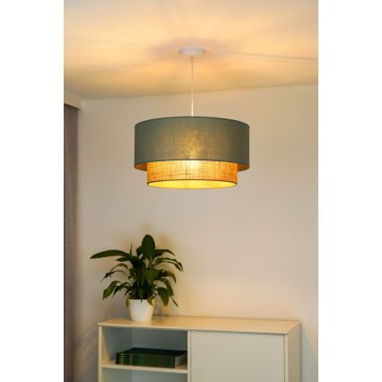 Duolla - Luster na sajli BOHO 1xE27/15W/230V pr. 45 cm zelena/smeđa