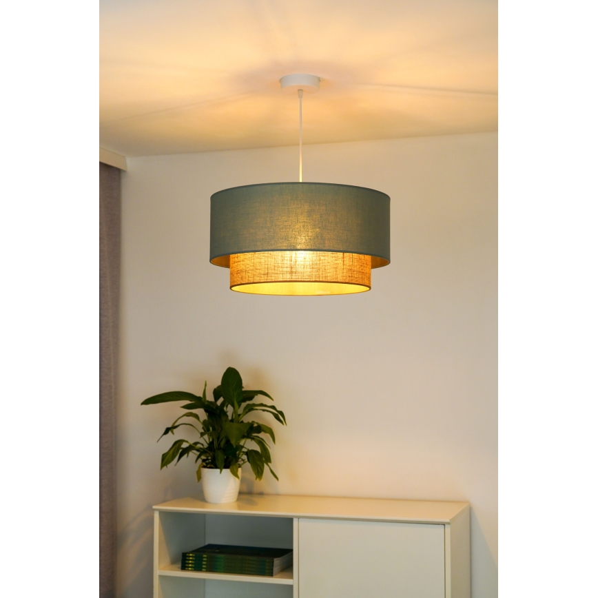 Duolla - Luster na sajli BOHO 1xE27/15W/230V pr. 45 cm zelena/smeđa