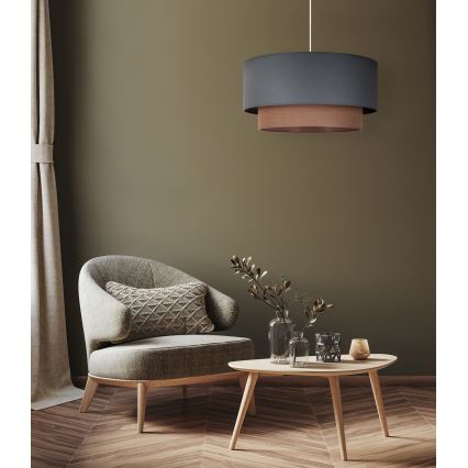 Duolla - Luster na sajli BOHO 1xE27/15W/230V pr. 45 cm zelena/smeđa