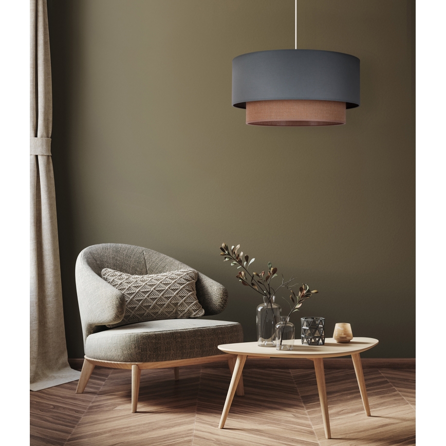 Duolla - Luster na sajli BOHO 1xE27/15W/230V pr. 45 cm zelena/smeđa
