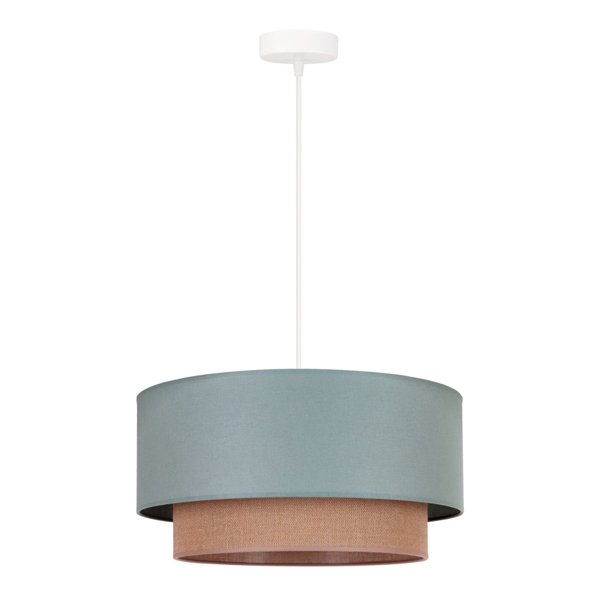 Duolla - Luster na sajli BOHO 1xE27/15W/230V pr. 45 cm zelena/smeđa
