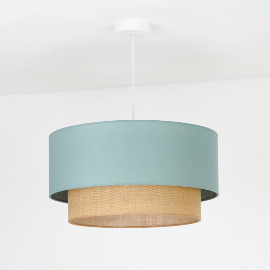 Duolla - Luster na sajli BOHO 1xE27/15W/230V pr. 45 cm zelena/smeđa