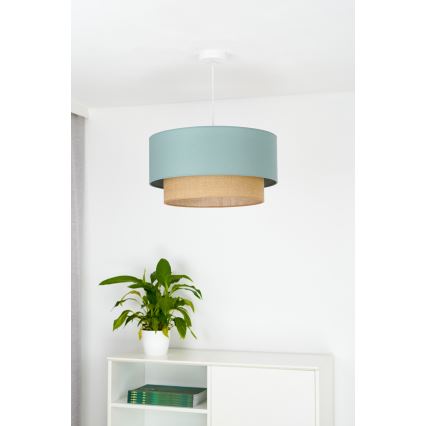 Duolla - Luster na sajli BOHO 1xE27/15W/230V pr. 45 cm zelena/smeđa