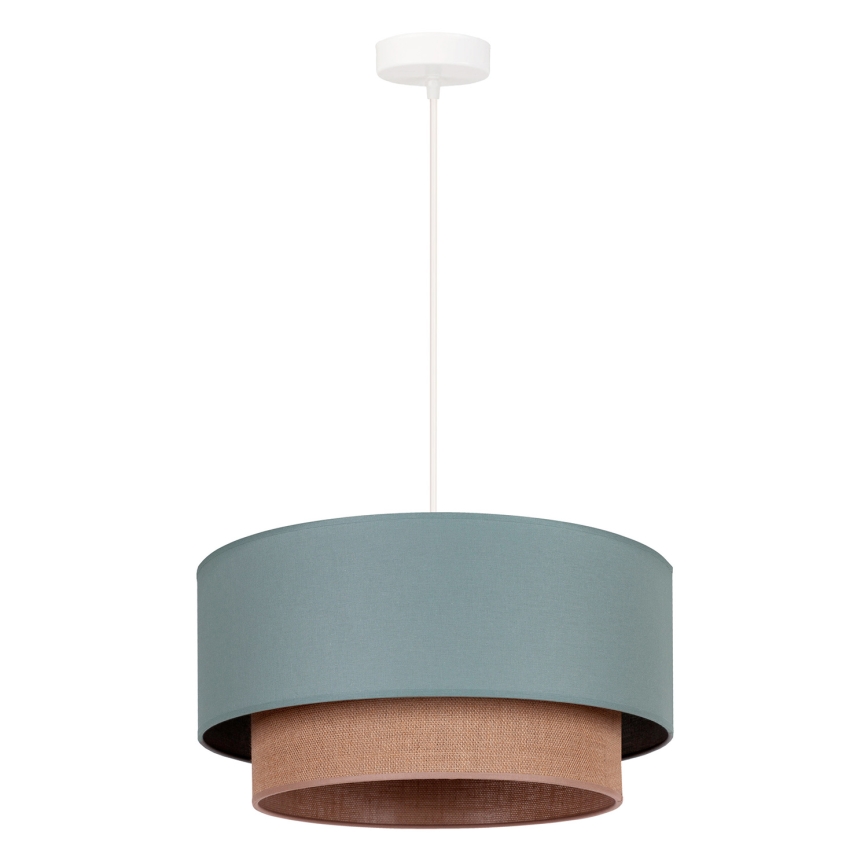 Duolla - Luster na sajli BOHO 1xE27/15W/230V pr. 45 cm zelena/smeđa