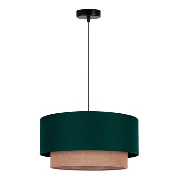 Duolla - Luster na sajli BOHO 1xE27/15W/230V pr. 45 cm zelena/smeđa