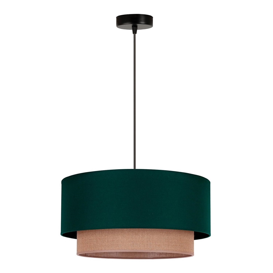 Duolla - Luster na sajli BOHO 1xE27/15W/230V pr. 45 cm zelena/smeđa