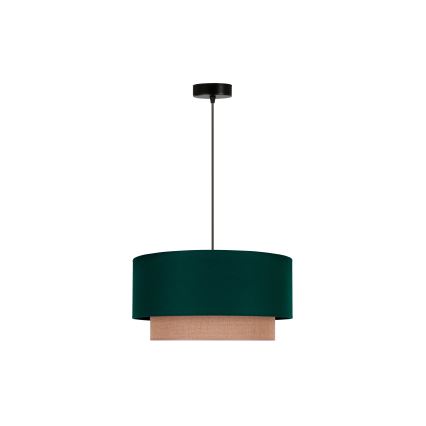 Duolla - Luster na sajli BOHO 1xE27/15W/230V pr. 45 cm zelena/smeđa