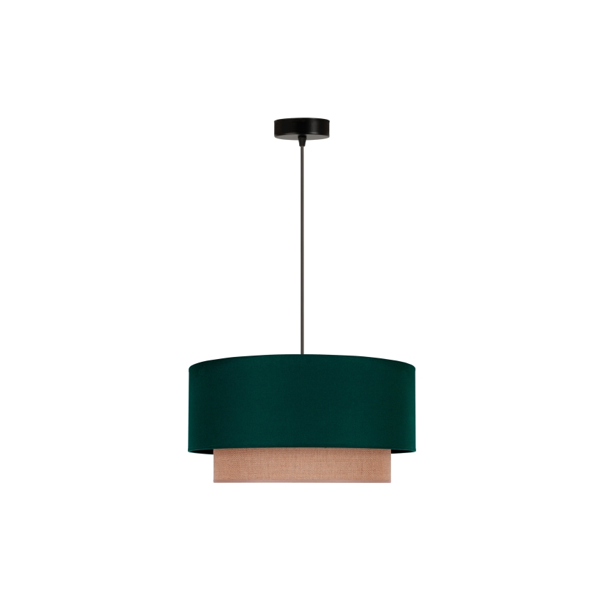 Duolla - Luster na sajli BOHO 1xE27/15W/230V pr. 45 cm zelena/smeđa