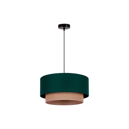 Duolla - Luster na sajli BOHO 1xE27/15W/230V pr. 45 cm zelena/smeđa