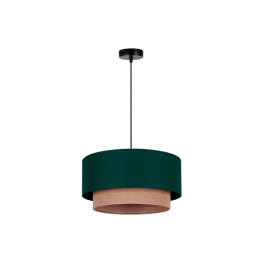 Duolla - Luster na sajli BOHO 1xE27/15W/230V pr. 45 cm zelena/smeđa