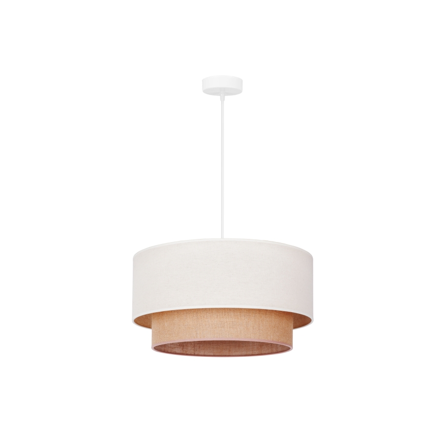Duolla - Luster na sajli BOHO 1xE27/15W/230V pr. 60 cm bež/smeđa