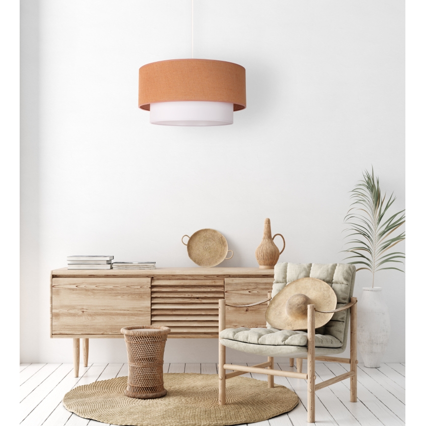 Duolla - Luster na sajli BOHO 1xE27/40W/230V pr. 45 cm bež/bijela