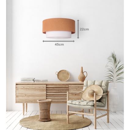 Duolla - Luster na sajli BOHO 1xE27/40W/230V pr. 45 cm bež/bijela