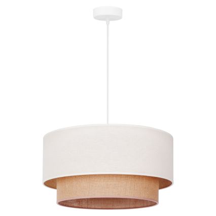 Duolla - Luster na sajli BOHO 1xE27/40W/230V pr. 45 cm krem/smeđa