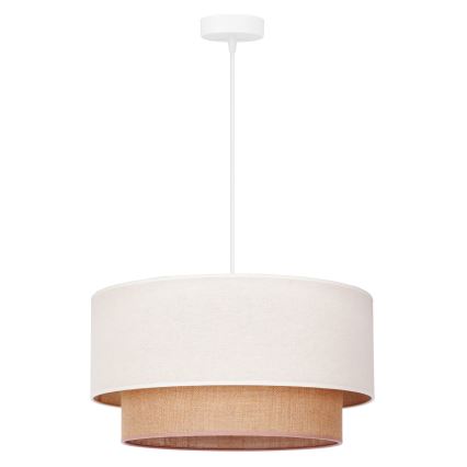 Duolla - Luster na sajli BOHO 1xE27/40W/230V pr. 45 cm krem/smeđa