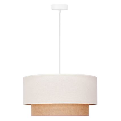 Duolla - Luster na sajli BOHO 1xE27/40W/230V pr. 45 cm krem/smeđa