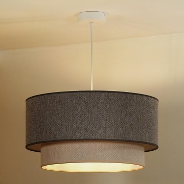 Duolla - Luster na sajli BOHO ECO RECYCLING 1xE27/15W/230V pr. 45 cm smeđa/krem