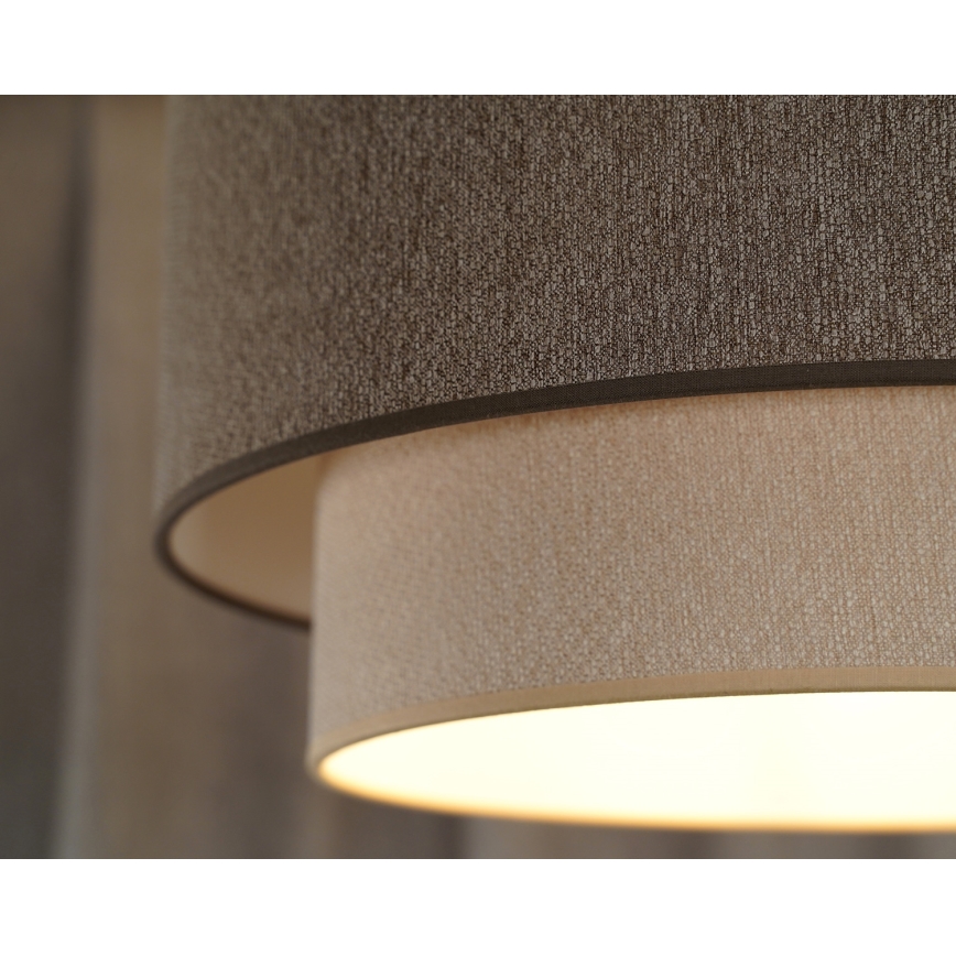 Duolla - Luster na sajli BOHO ECO RECYCLING 1xE27/15W/230V pr. 45 cm smeđa/krem