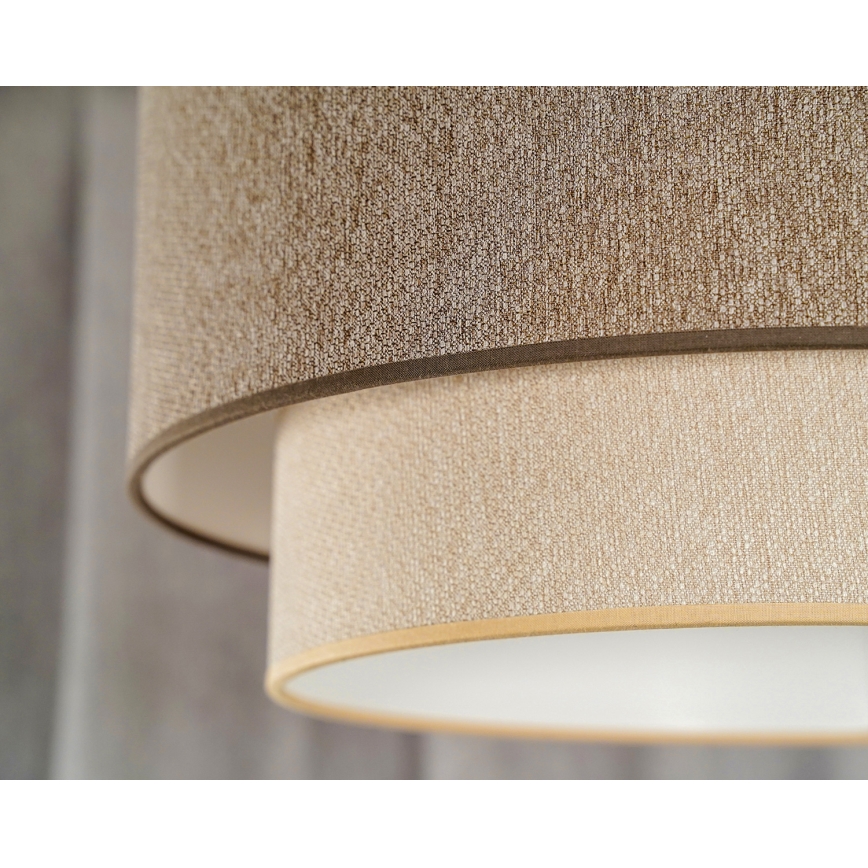 Duolla - Luster na sajli BOHO ECO RECYCLING 1xE27/15W/230V pr. 45 cm smeđa/krem