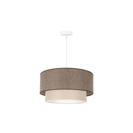Duolla - Luster na sajli BOHO ECO RECYCLING 1xE27/15W/230V pr. 45 cm smeđa/krem