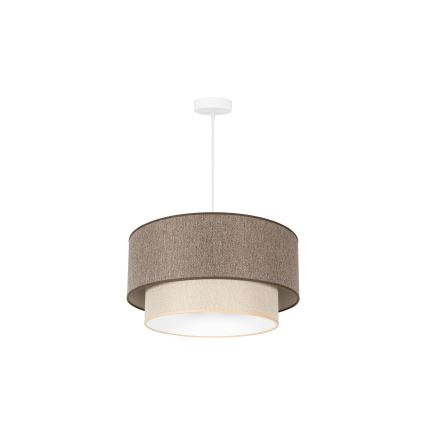 Duolla - Luster na sajli BOHO ECO RECYCLING 1xE27/15W/230V pr. 45 cm smeđa/krem