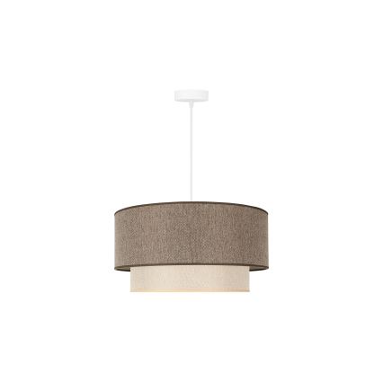 Duolla - Luster na sajli BOHO ECO RECYCLING 1xE27/15W/230V pr. 45 cm smeđa/krem