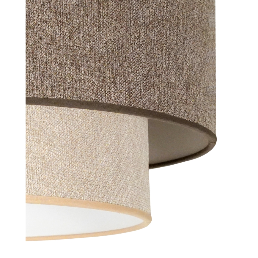 Duolla - Luster na sajli BOHO ECO RECYCLING 1xE27/15W/230V pr. 45 cm smeđa/krem