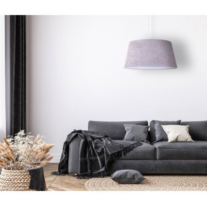 Duolla - Luster na sajli BOUCLE 1xE27/15W/230V pr. 50 cm siva