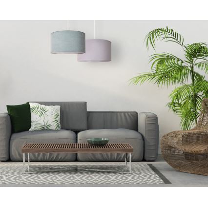 Duolla - Luster na sajli BRISTOL 1xE27/15W/230V pr. 45 cm zelena/bijela