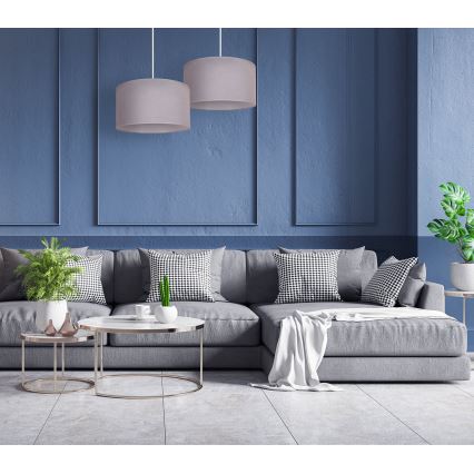 Duolla - Luster na sajli BRISTOL 1xE27/40W/230V pr. 45 cm siva