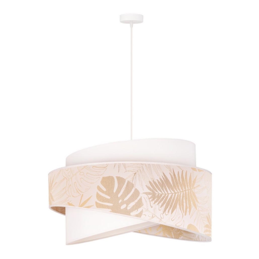 Duolla - Luster na sajli BROOKLYN 1xE27/40W/230V pr. 50 cm bijela/mesing