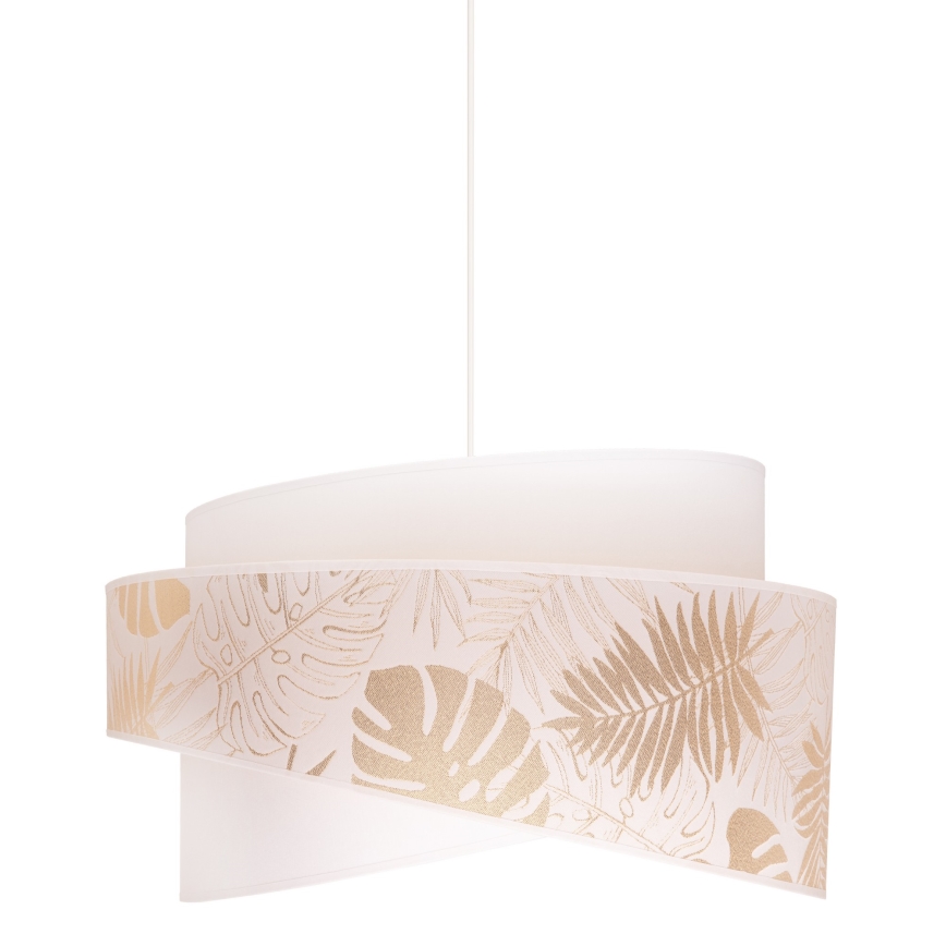 Duolla - Luster na sajli BROOKLYN 1xE27/40W/230V pr. 50 cm bijela/mesing