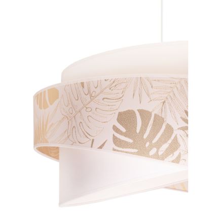 Duolla - Luster na sajli BROOKLYN 1xE27/40W/230V pr. 50 cm bijela/mesing