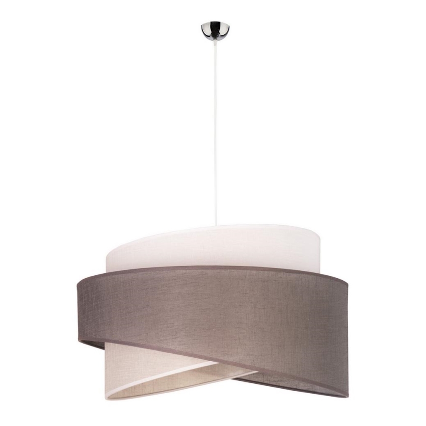 Duolla - Luster na sajli BROOKLYN 1xE27/40W/230V pr. 50 cm siva/bež/bijela