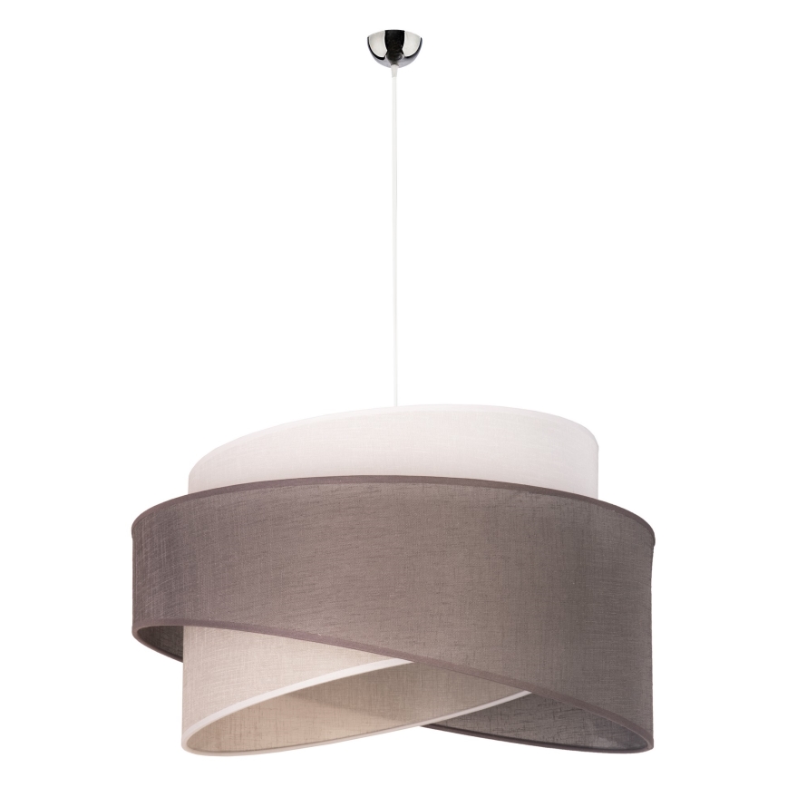 Duolla - Luster na sajli BROOKLYN 1xE27/40W/230V pr. 50 cm siva/bež/bijela