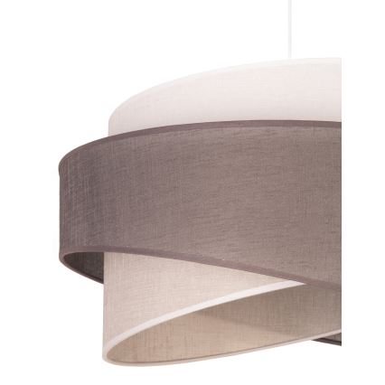 Duolla - Luster na sajli BROOKLYN 1xE27/40W/230V pr. 50 cm siva/bež/bijela