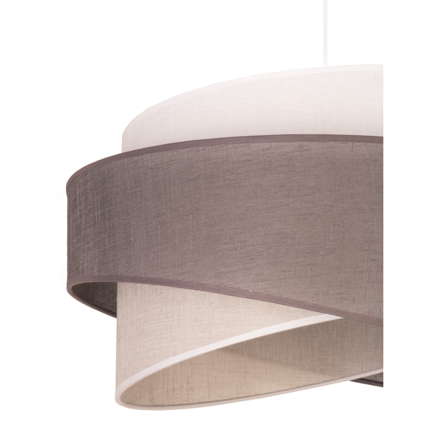 Duolla - Luster na sajli BROOKLYN 1xE27/40W/230V pr. 50 cm siva/bež/bijela