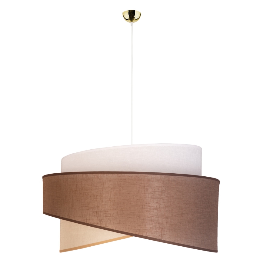 Duolla - Luster na sajli BROOKLYN 1xE27/40W/230V pr. 50 cm smeđa/bež/bijela